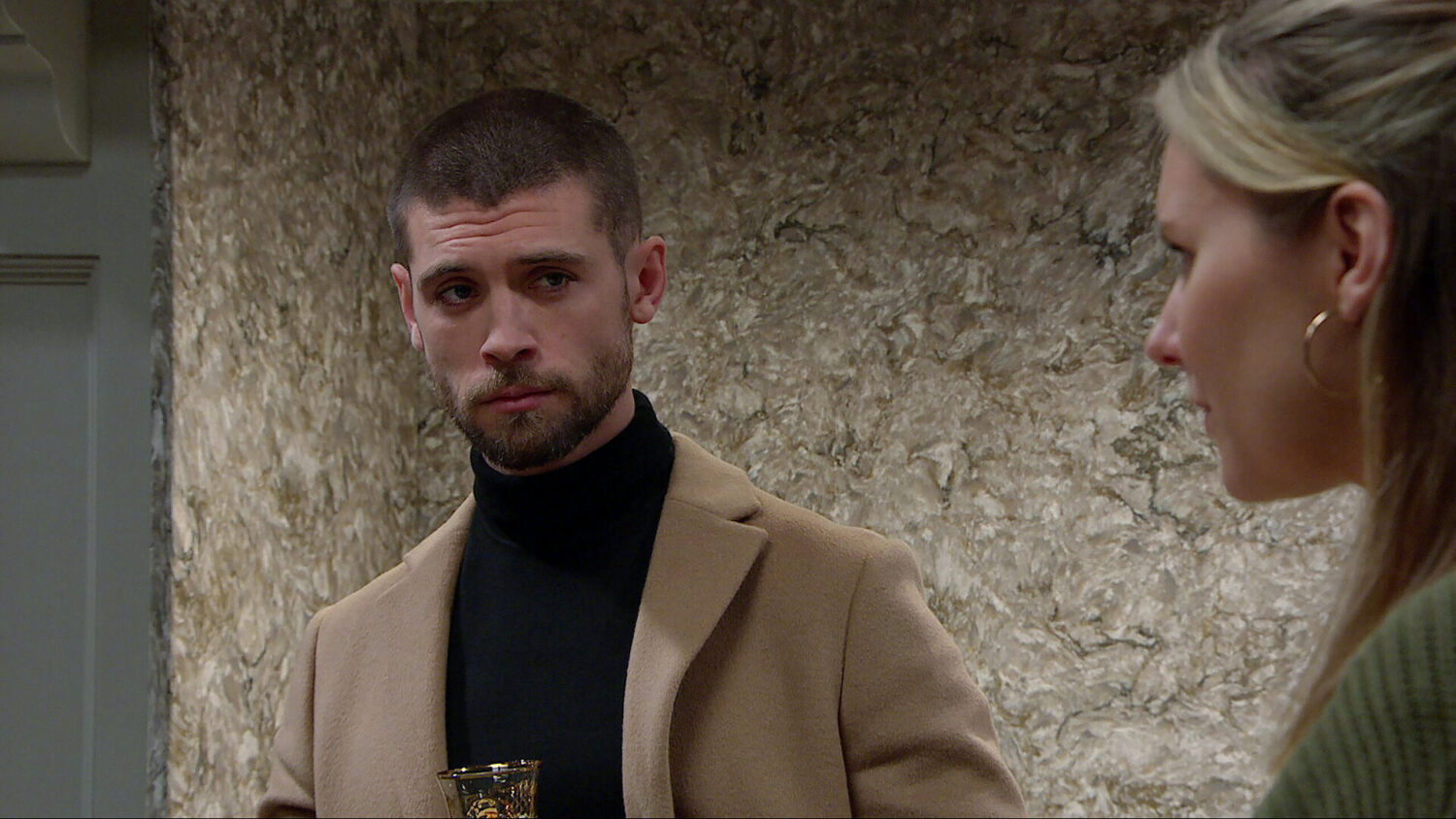 Ned talking to Dawn on Emmerdale