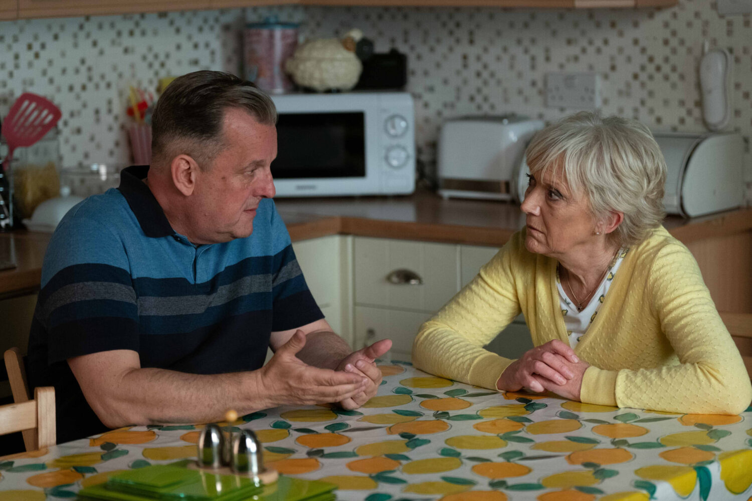 Harvey talks to Jean on EastEnders