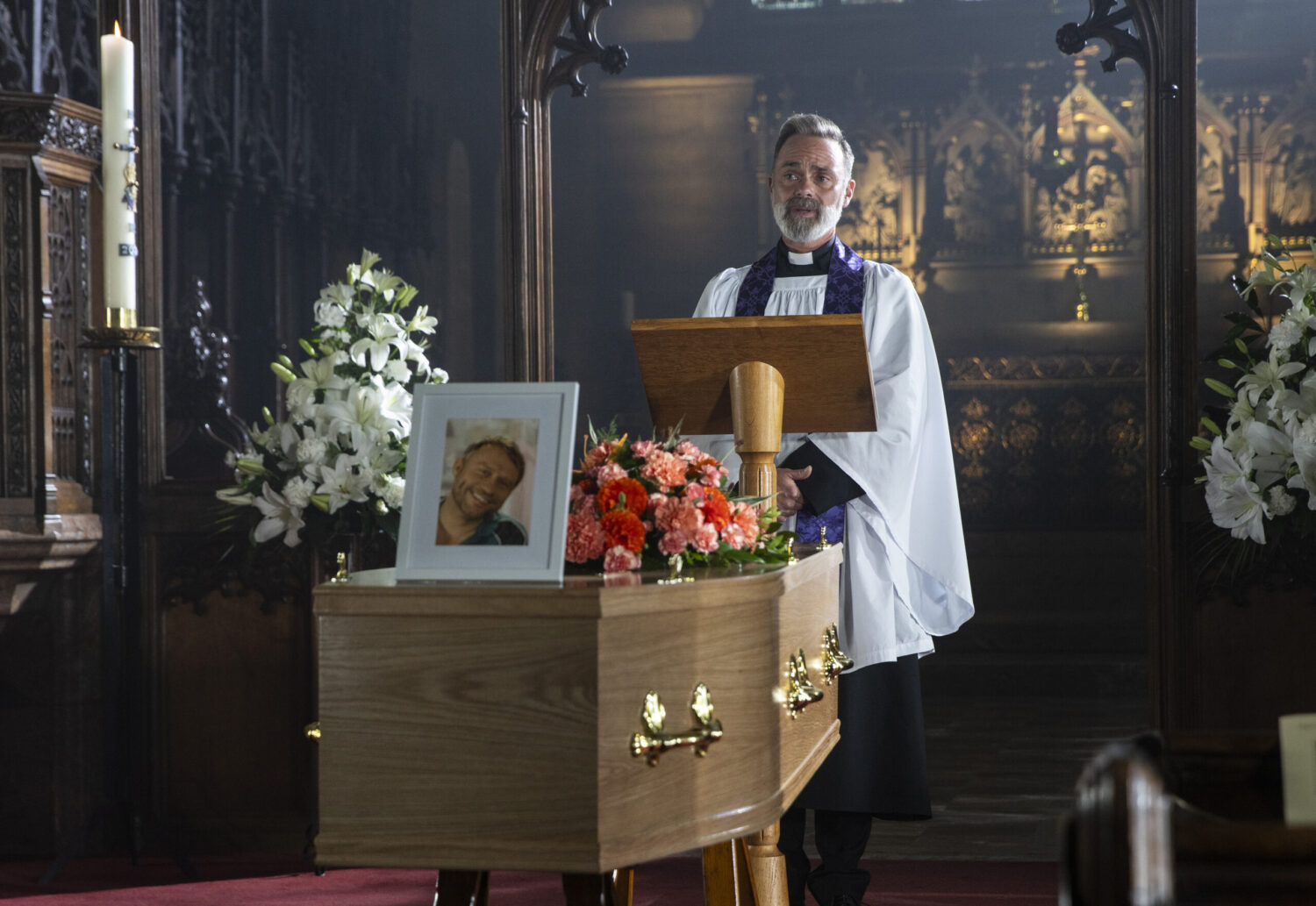 Billy is conducting Paul's funeral service
