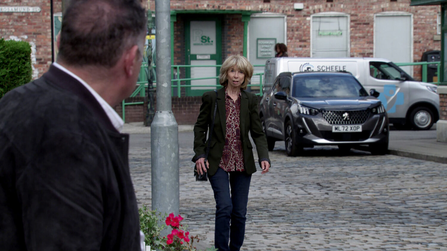 Gail looking stunned on the Street