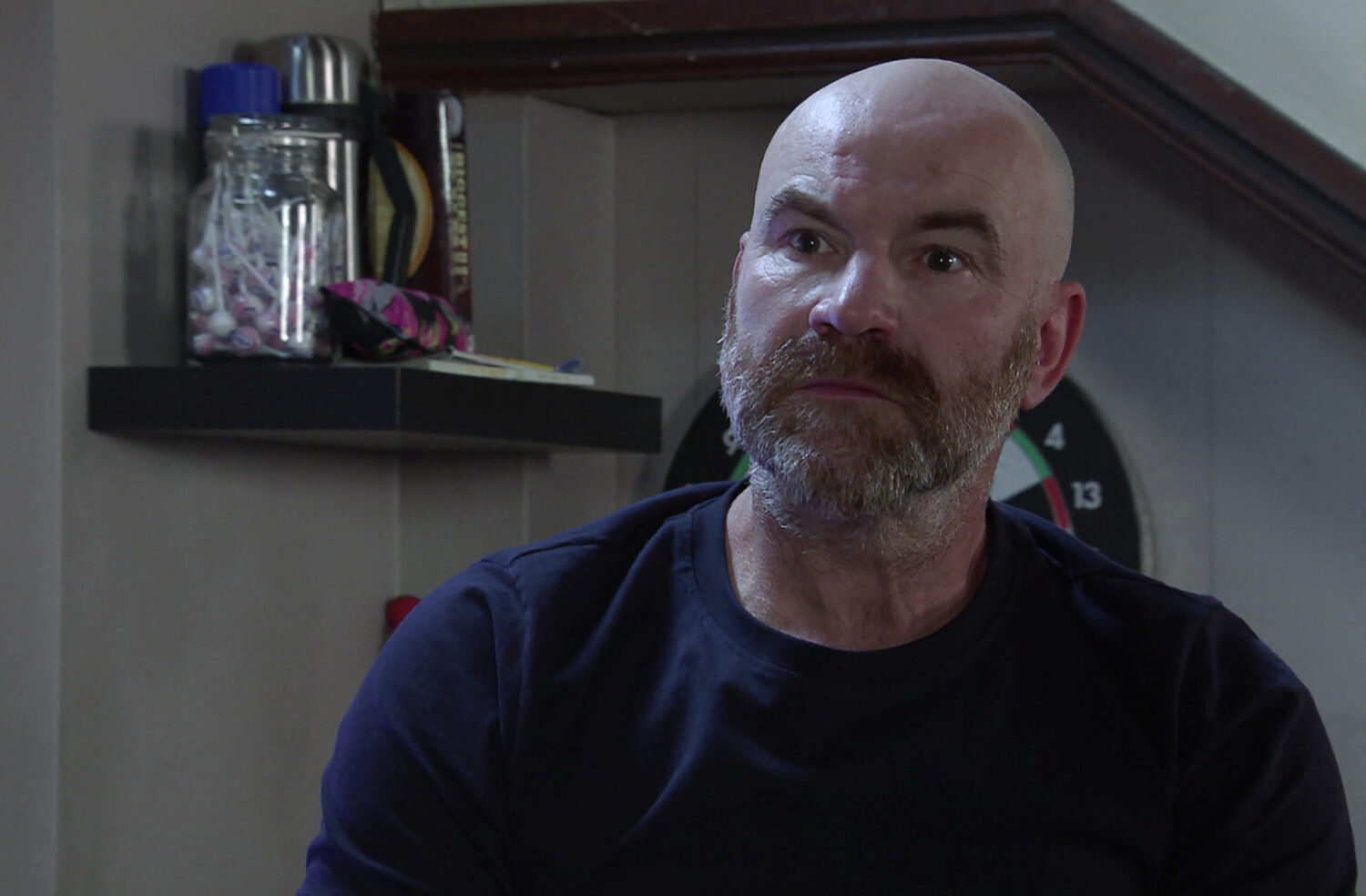 Tim looks scared on Corrie