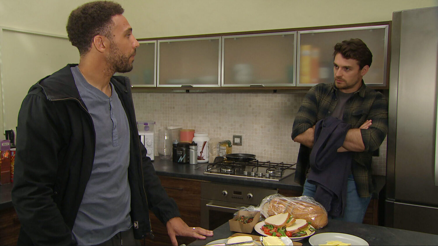 Billy and Mack having a serious conversation