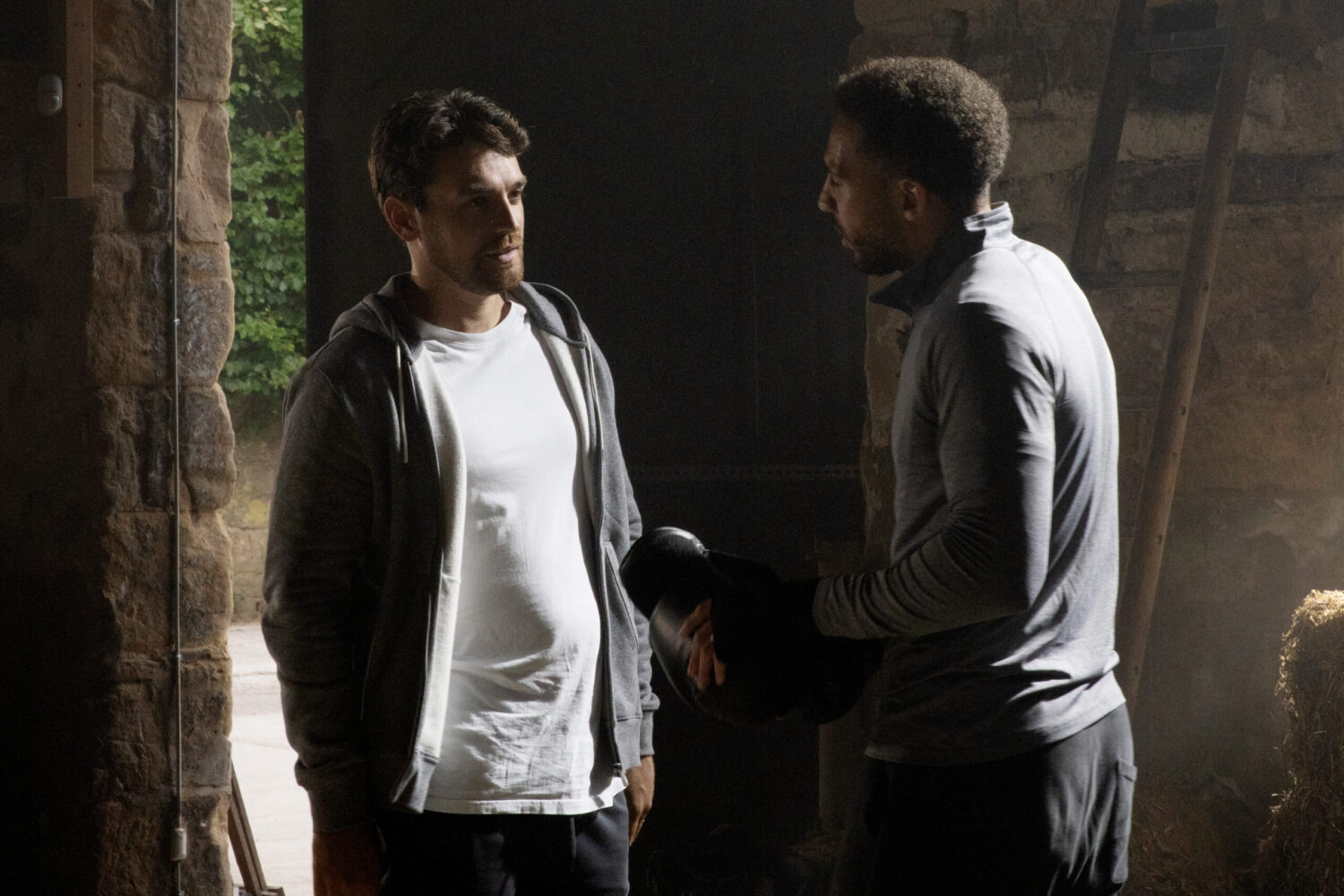 Mack and Billy talking