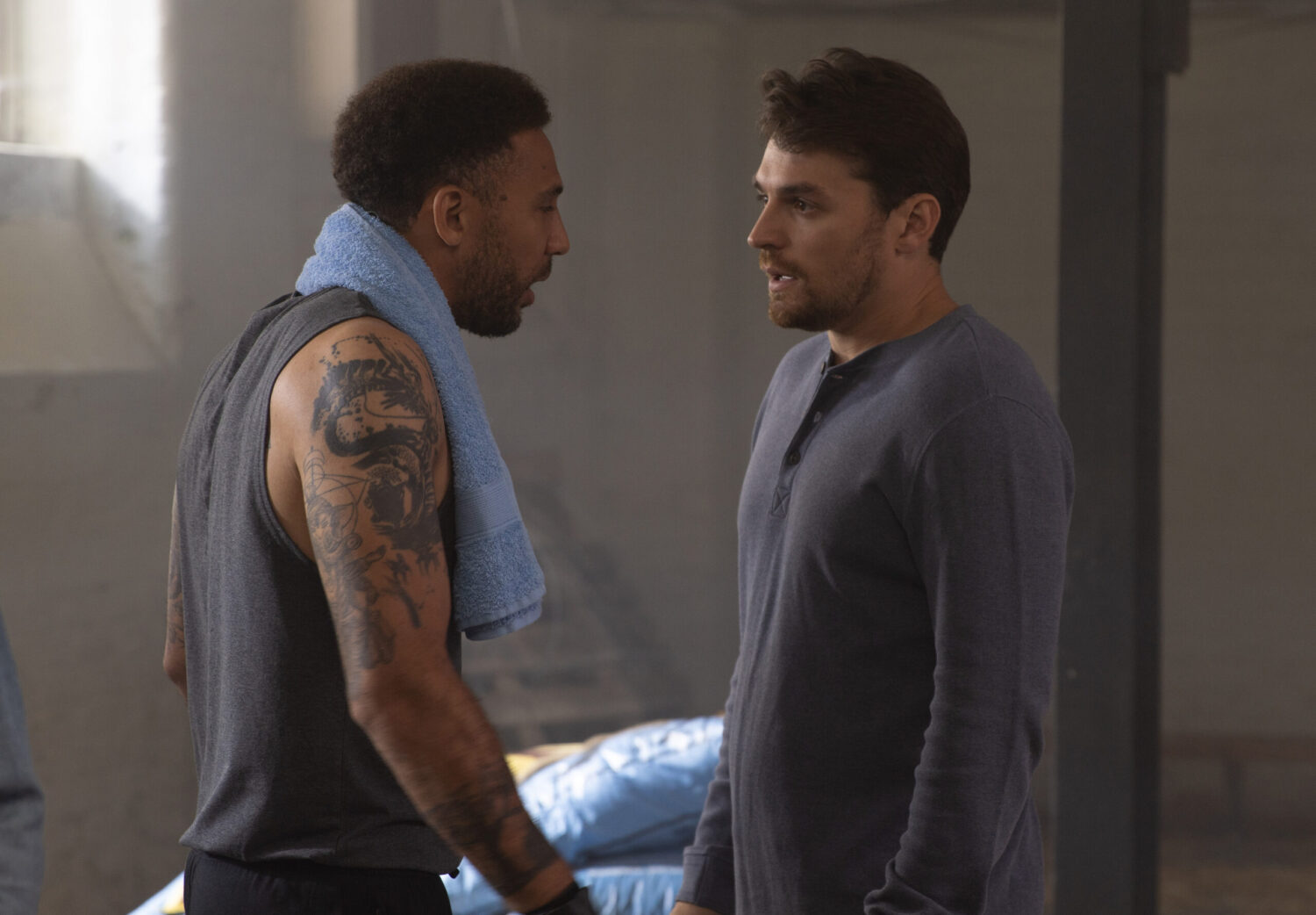 Emmerdale's Billy and Mack are tense