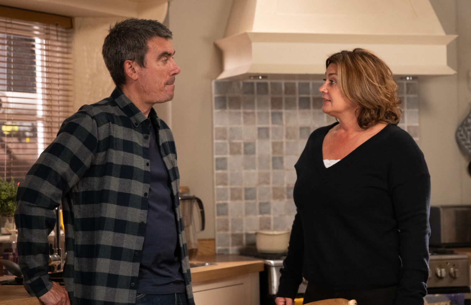 Cain and Moira talk on Emmerdale