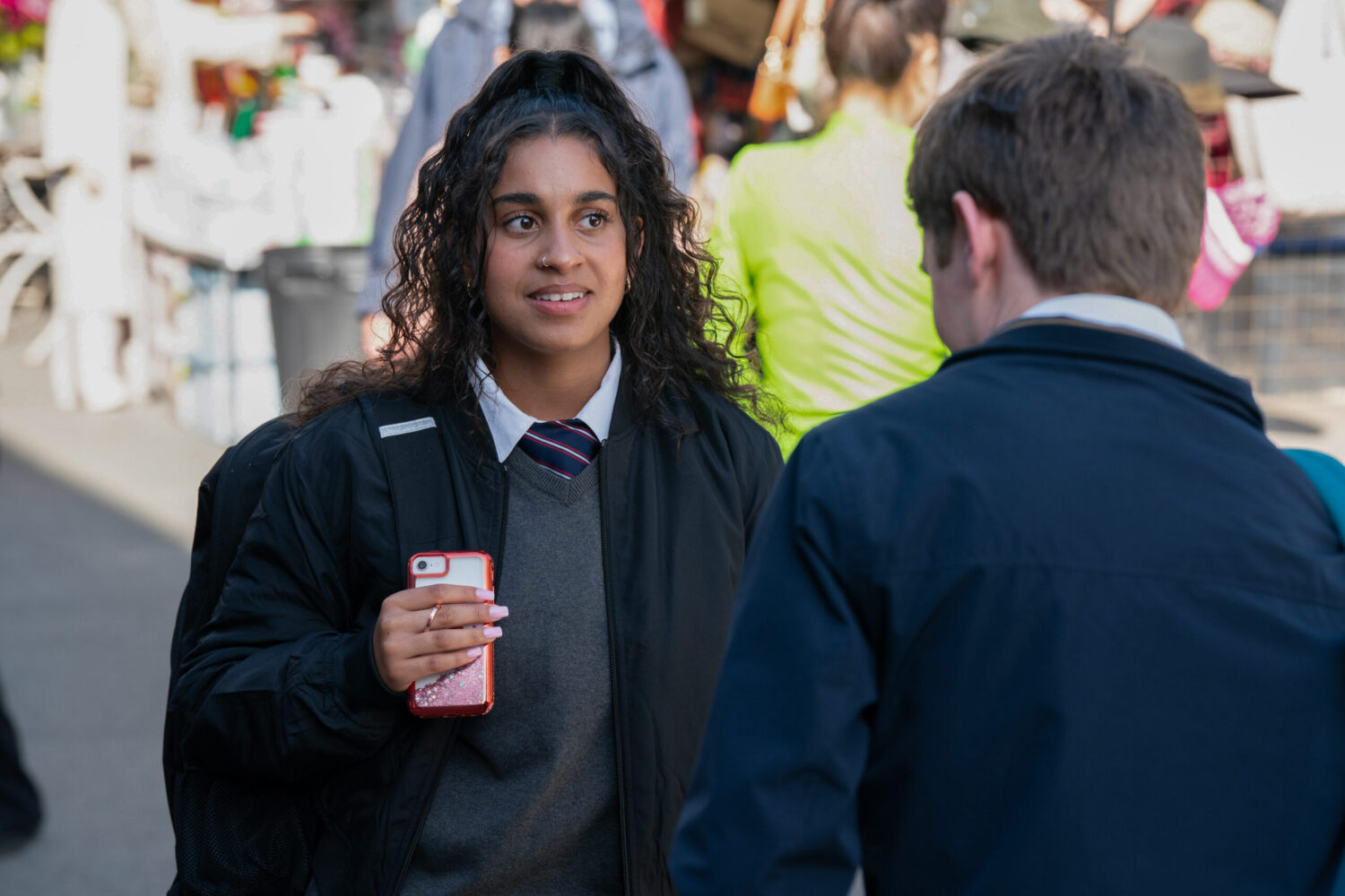 Avani smiles at Barney in EastEnders