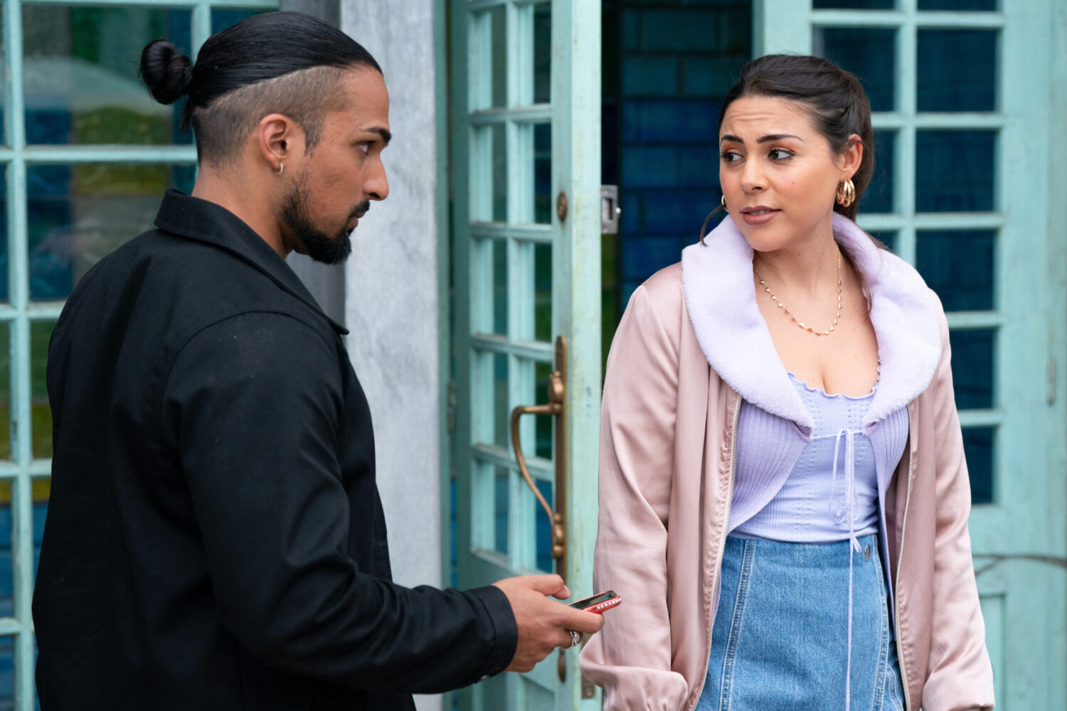 Ravi and Priya talk in EastEnders