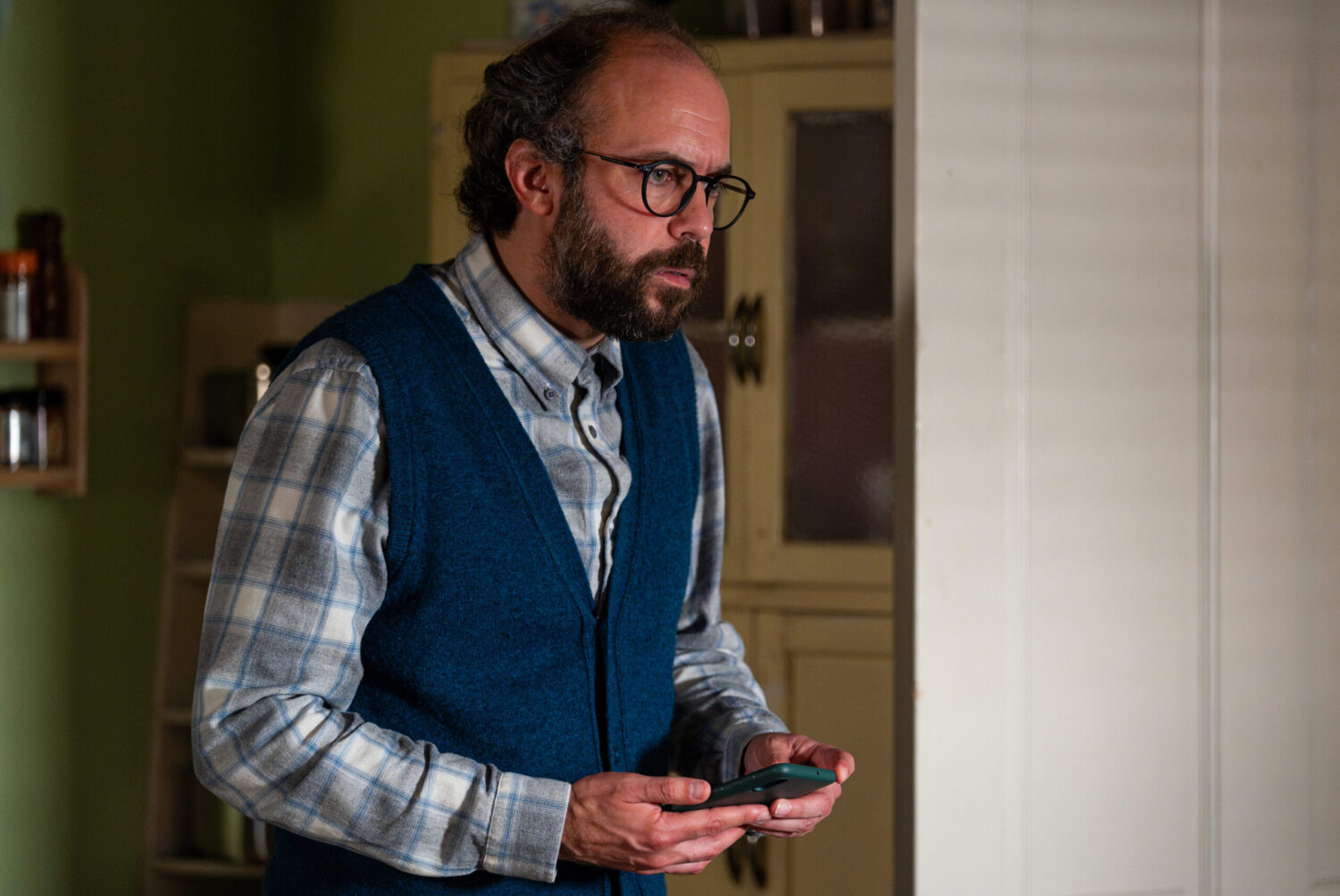 Reiss looks nervous on EastEnders