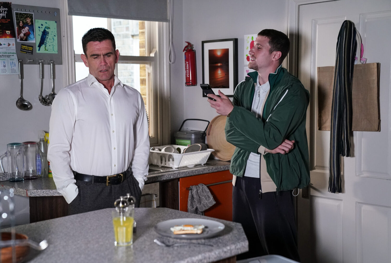 Jack and Harry talk in EastEnders