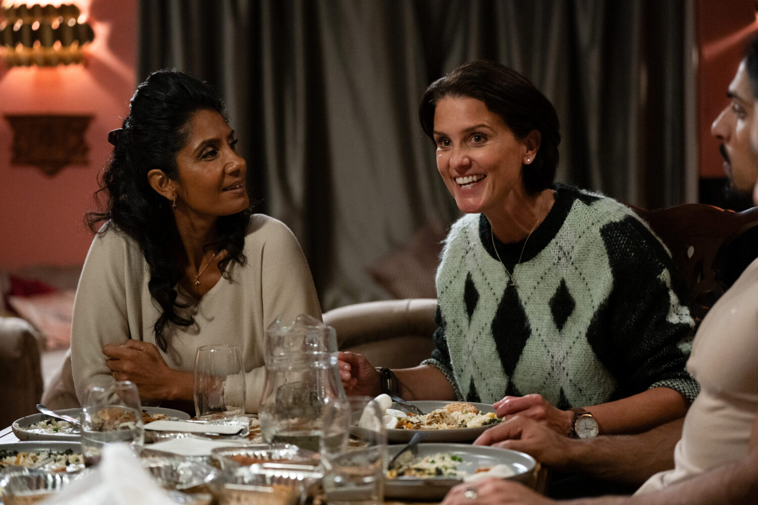 EastEnders' Suki and Eve at the dinner table