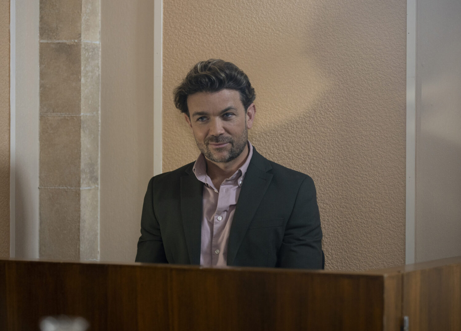 Rowan looking smug on Corrie