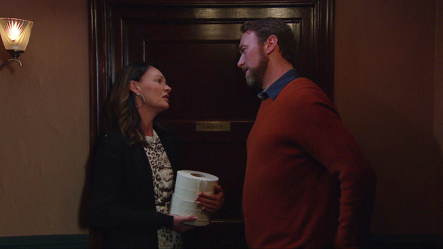 Ella and Chas talking