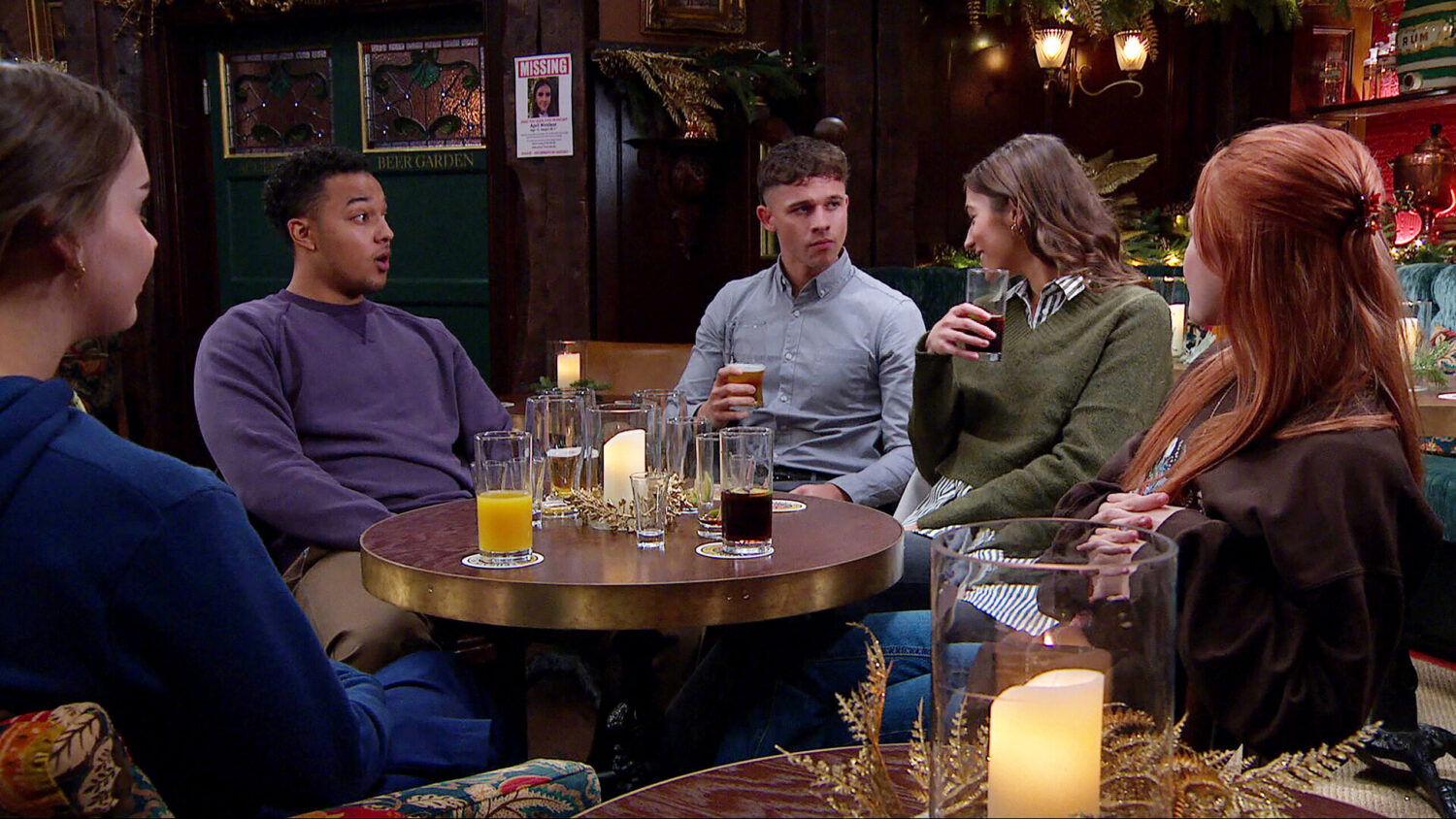 Jacob and his med student friends in the Woolpack