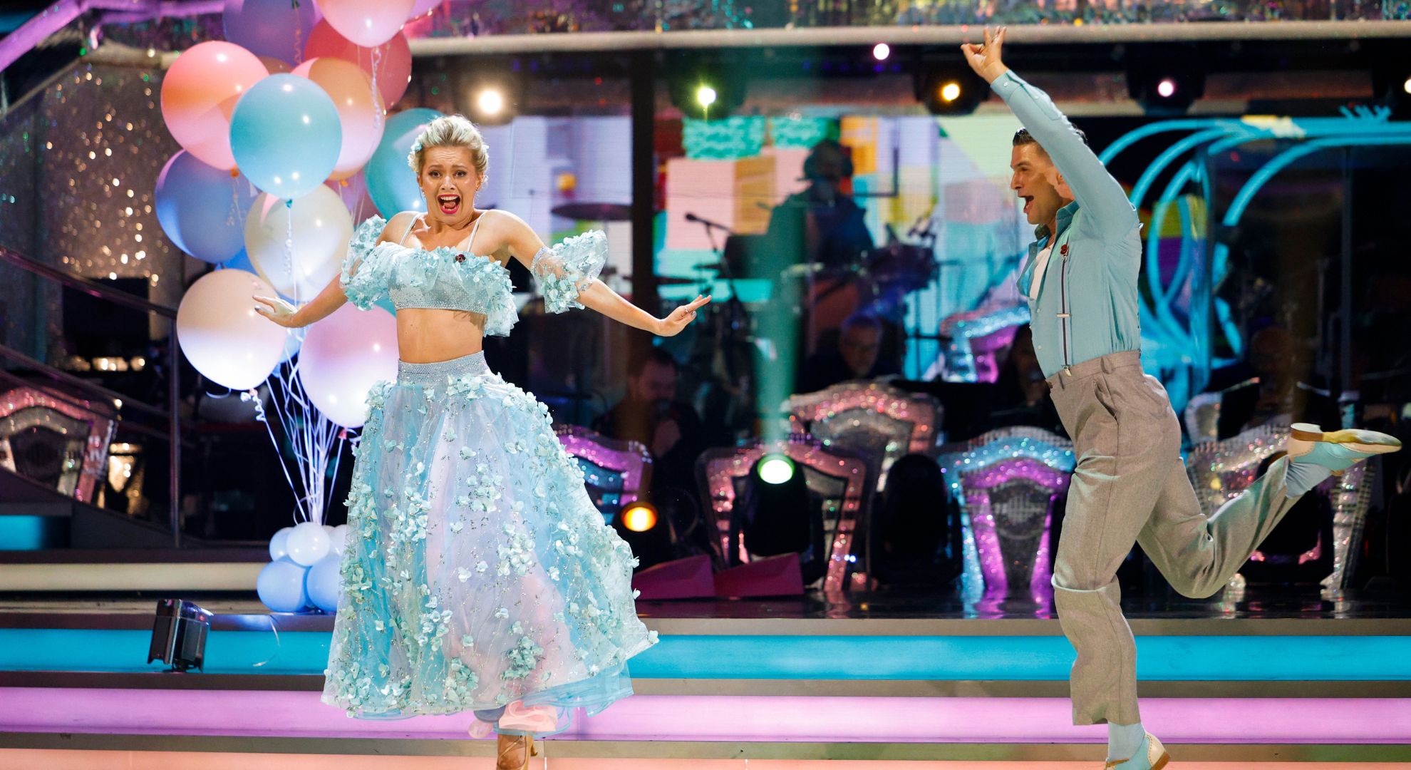 Tasha Ghouri and Aljaz Skorjanec dancing on Strictly 