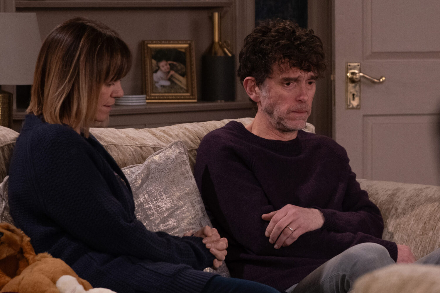 Emmerdale's Rhona and Marlon upset