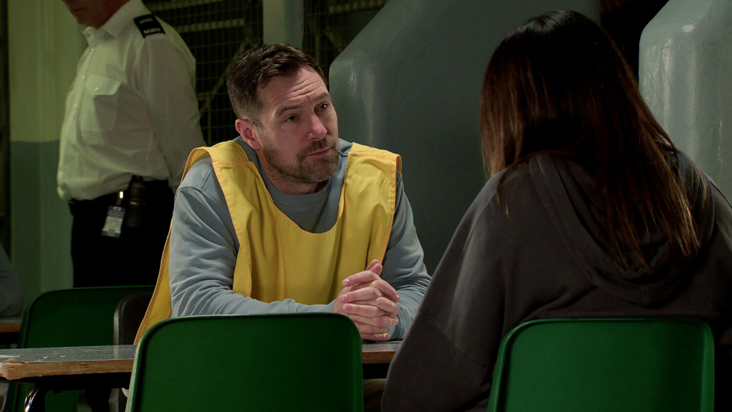 Coronation Street's Rob is talking to Carla in prison