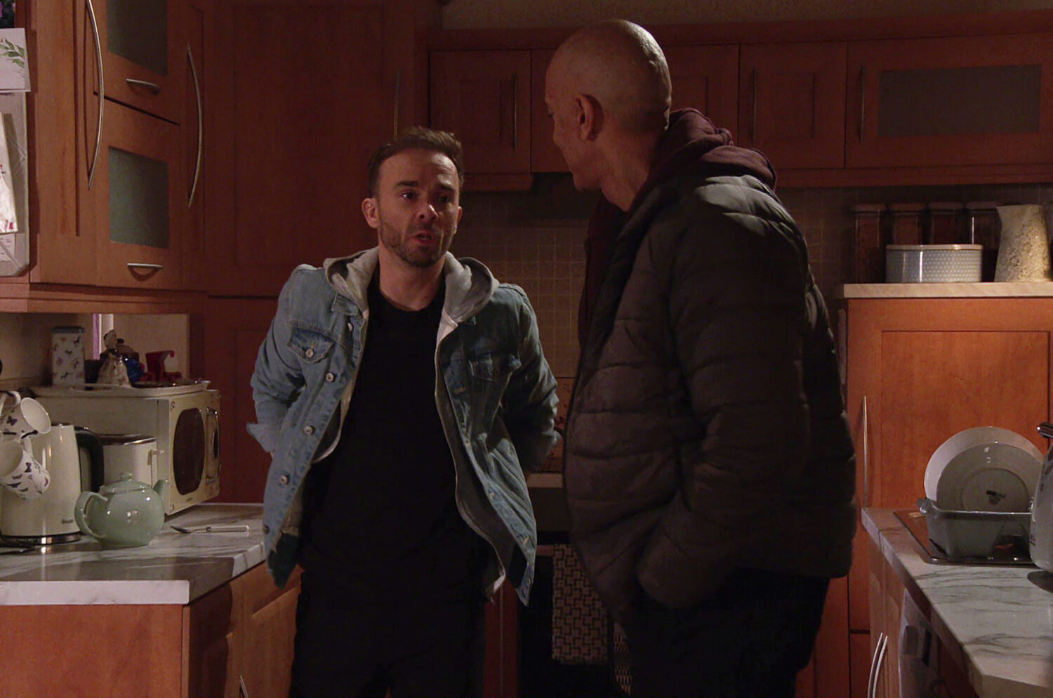 David talking to Andy in the Platt house in Corrie