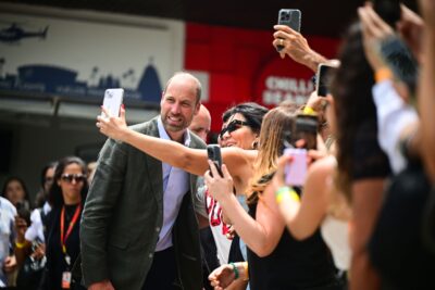 Prince William taking selfie in Brazil