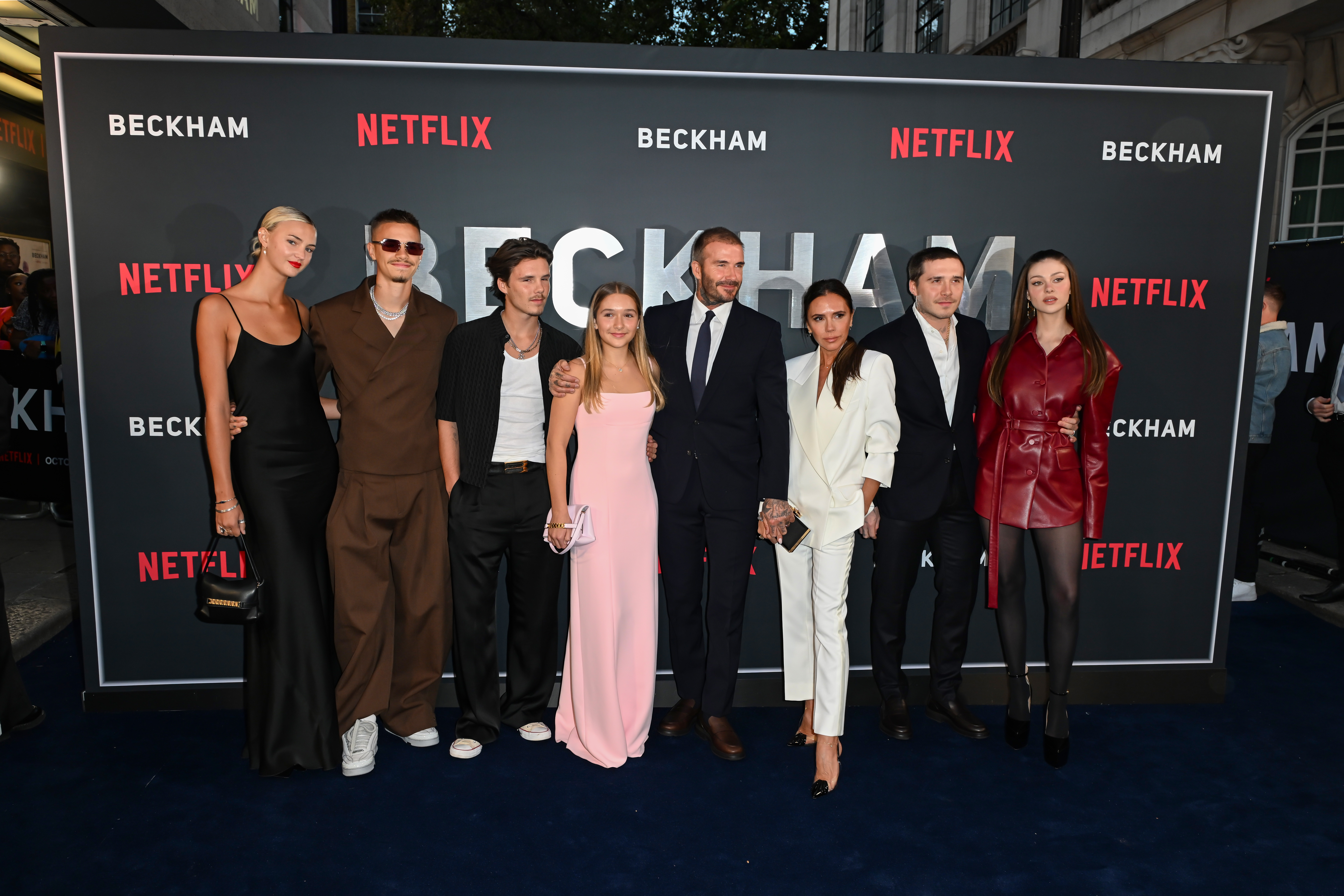 The Beckham family with Brooklyn and Nicola
