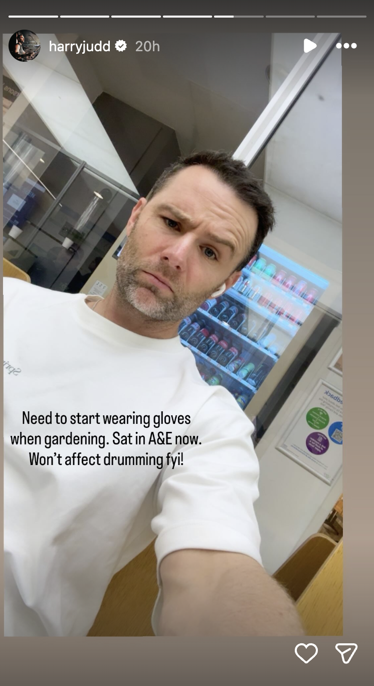 Harry Judd on Instagram Stories 